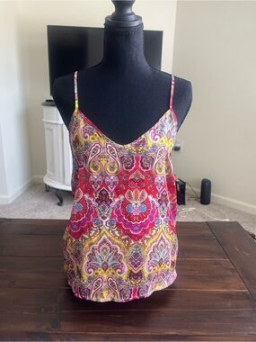 Primark Pink Paisley Print Spaghetti Strap Top